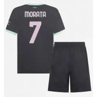 AC Milan Alvaro Morata #7 Replika babykläder Tredjeställ Barn 2024-25 Kortärmad (+ korta byxor)